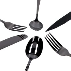 Deleca 6 Persoons Bestekset (36-delig) - Lepels, Messen, Vorken & Steakmessen - Vaatwasserbestendig - Zwart / RVS 18 Deleca 6 Persoons Bestekset (36-delig) - Lepels, Messen, Vorken & Steakmessen - Vaatwasserbestendig - Zwart / RVS -Home Keuken Winkel 1200x1200 967