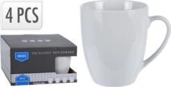 Excellent Houseware Set Van 4x Stuks Bekers/mokken Wit 380 Ml Van Porselein - Melkbekers 12 Excellent Houseware Set Van 4x Stuks Bekers/mokken Wit 380 Ml Van Porselein - Melkbekers -Home Keuken Winkel 1200x612 2