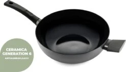 ISENVI Avon Keramische Wok Met Deksel 36 CM - Ergo Greep -Home Keuken Winkel 1200x687