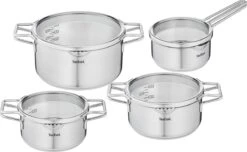 Tefal Nordica Pannenset 4 Delig - Steelpan Ø16 Cm & Kookpan Ø 18 + Ø 20 + Ø 24 Cm