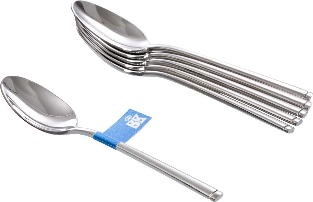 BK Waal Koffielepels - 6 Stuks - 18/10 Edelstaal 3 BK Waal Koffielepels - 6 Stuks - 18/10 Edelstaal