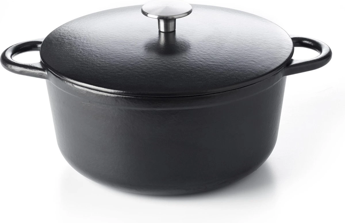 Gero Mads Braadpan Ø 24 Cm - Zwart - Gietijzer - Inductie