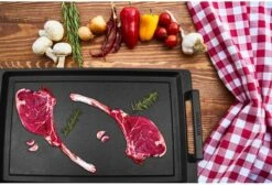 Eurolux Teppanyaki Plaat Met Grepen - 41 X 24 X 2.5 Cm - Zwart - Aluminium - Geschikt Voor Alle Warmtebronnen -Home Keuken Winkel 1200x815 2