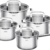 Sola Pannenset Juvia - 4 Delig - Ø 16,16,18,20 Cm - Zilver - RVS - Sandwichbodem -Home Keuken Winkel 1200x826 2