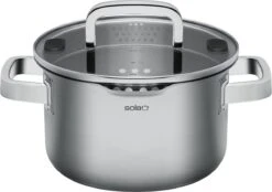 Sola Pannenset Juvia - 4 Delig - Ø 16,16,18,20 Cm - Zilver - RVS - Sandwichbodem -Home Keuken Winkel 1200x844