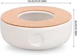 ConBlom Keramische Theepot, Warmer, Theewarmer, Koffiewarmer, Stoofje, Met Kurk-stoofje, Theepot Basis, Theefornuis, Melkwarmer Voor Thuis, Café, Theemelk (zonder Kaars En Theepot) -Home Keuken Winkel 1200x855