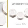 LeRijn® Serviesset Deventer 6 Persoons - 18 Delig - Licht Crème Wit Met Gouden Rand En Motief - Dinerborden - Soepborden - Dessertborden - Borden Servies - Bordenset -Home Keuken Winkel 1200x872 2