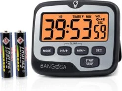 BanGosa® Magnetisch Digitale Kookwekker - Timer - RVS - Keukenwekker Digitaal - Digitale Keuken Timer - Stopwatch Met Magneet