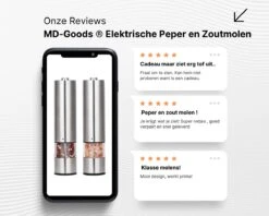 MD-Goods ® Elektrische Peper En Zoutmolen Set - Pepermolen - RVS - Cadeau - Restaurant Kwaliteit 11 MD-Goods ® Elektrische Peper En Zoutmolen Set - Pepermolen - RVS - Cadeau - Restaurant Kwaliteit -Home Keuken Winkel 1200x960 3