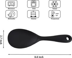 Doodadeals® Siliconen Rijstlepel - Rijst Opscheplepel - Rijstlepel Kunststof - Zwart - 1 Stuk -Home Keuken Winkel 1200x960 4