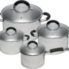 Sola Pannenset Venice - 4 Delig - Ø 16,16,18,20 Cm - Zilver - RVS - Sandwichbodem -Home Keuken Winkel 1200x995