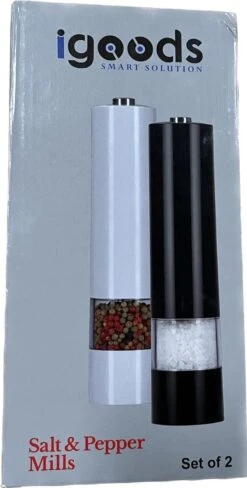 IGOODS Keramiek Elektrische Pepermolen En Zoutmolen - Pepermolen - Zoutmolen - 2 Stuks- Wit -Home Keuken Winkel 607x1200