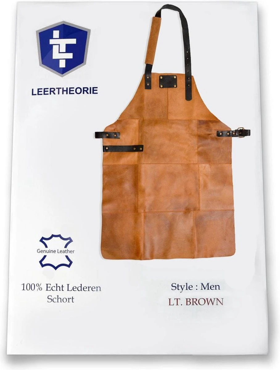 Leren Schort – Soepel Licht Bruin Leer - Barbecueschort - Kokschort - Kookschort – Keukenschort Man – 81 X 56 Cm 4 Leren Schort – Soepel Licht Bruin Leer - Barbecueschort - Kokschort - Kookschort – Keukenschort Man – 81 X 56 Cm - Afbeelding 2