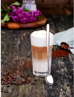 Merkloos Latte Macchiato Lepels – RVS Lange Yoghurt, Dessert Of Koffie Lepeltjes – Set Van 6 Stuks -Home Keuken Winkel 912x1200 2